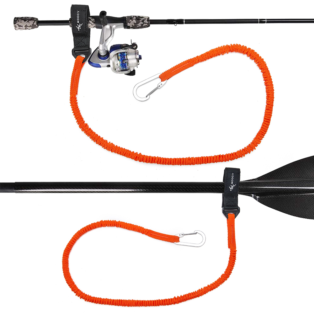 Fishing Kayak Paddle Leash - 4 Correas Elásticas para Cañas de